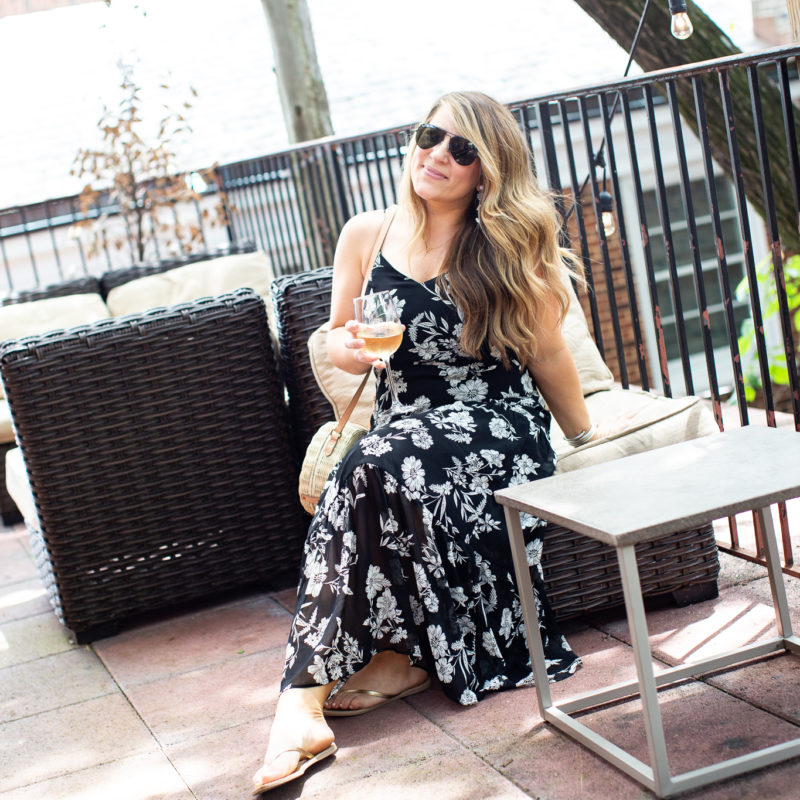 Black Floral Maxi Dress