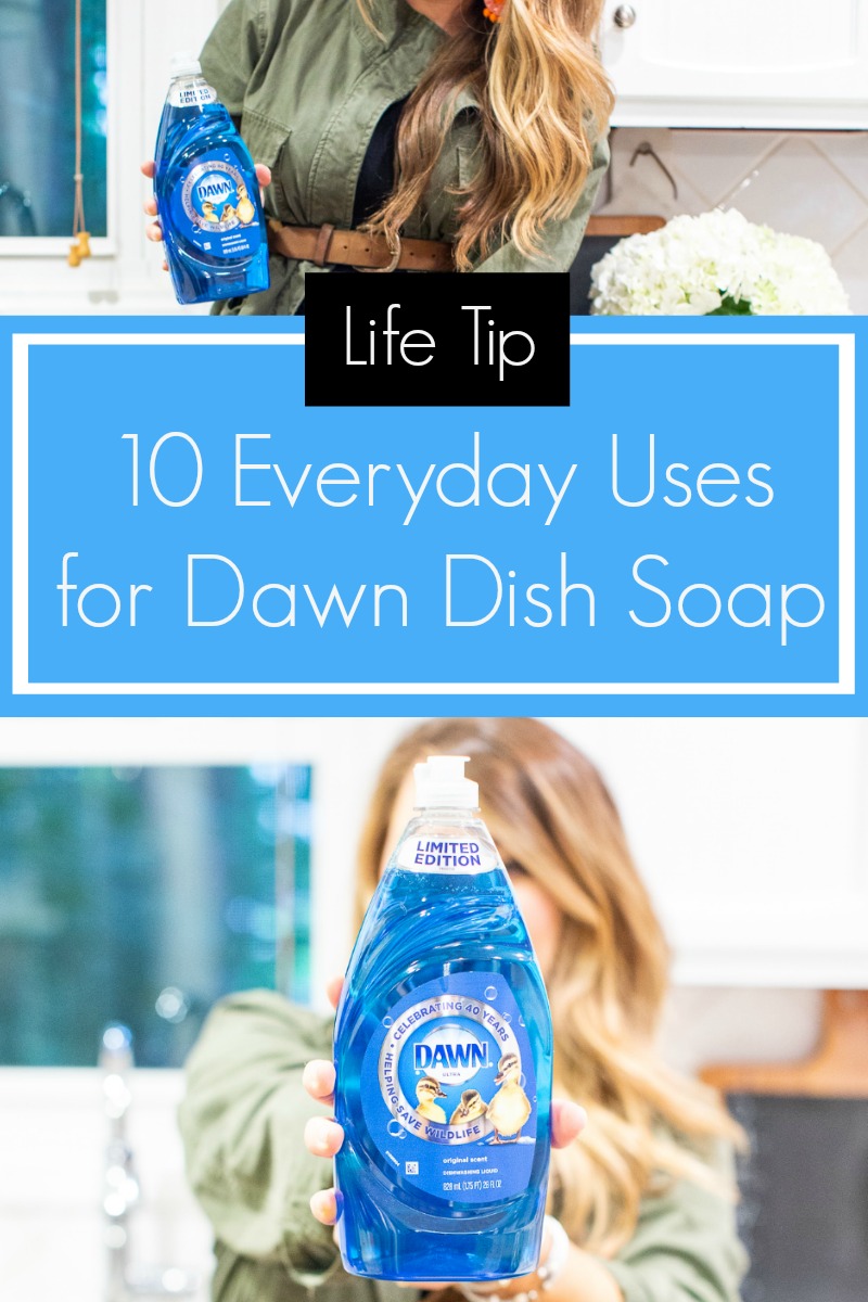 10 Everyday Uses for Dawn Dishwashing Liquid featured by popular North Carolina lifestyle blogger Coffee Beans and Bobby Pins