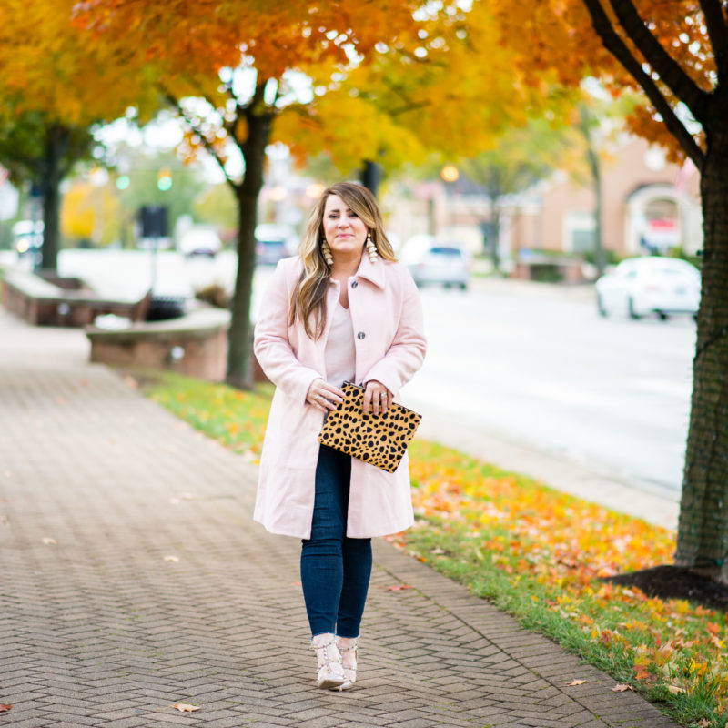 Pink Cocoon Coat for Fall