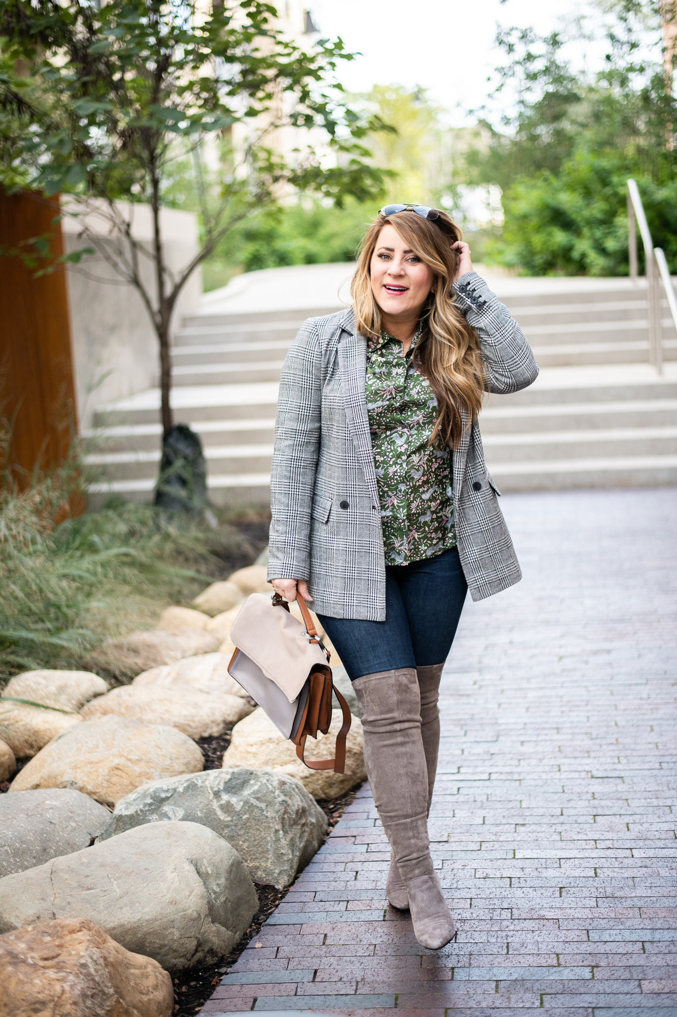 Gap | Old Navy | Banana Republic | Fashion | Plaid Blazer featured by top Ohio fashion blog Coffee Beans and Bobby Pins