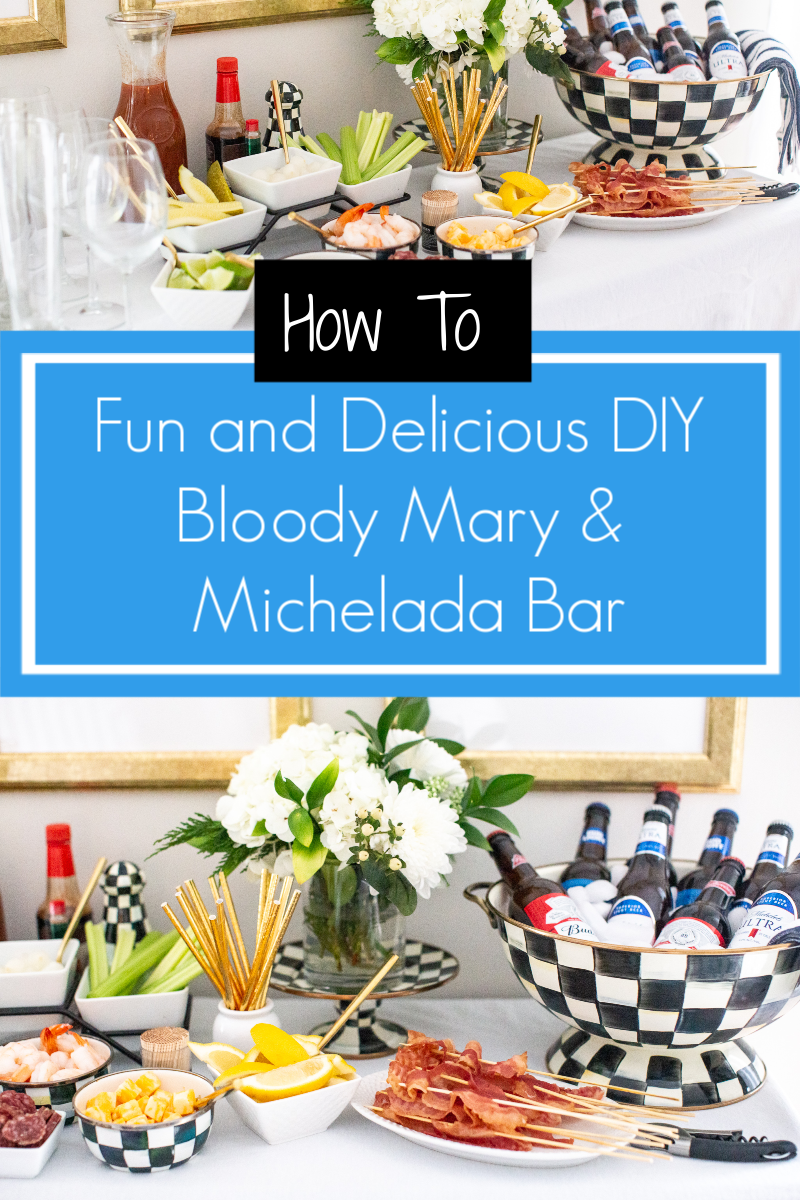 The Perfect Bloody Mary featured by top US lifestyle blog Coffee Beans and Bobby Pins; At home bar
