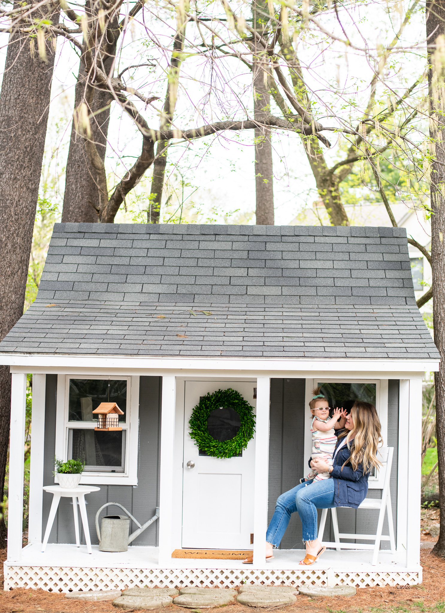 Playhouse Makeover featured by top US lifestyle blog Coffee Beans and Bobby Pins