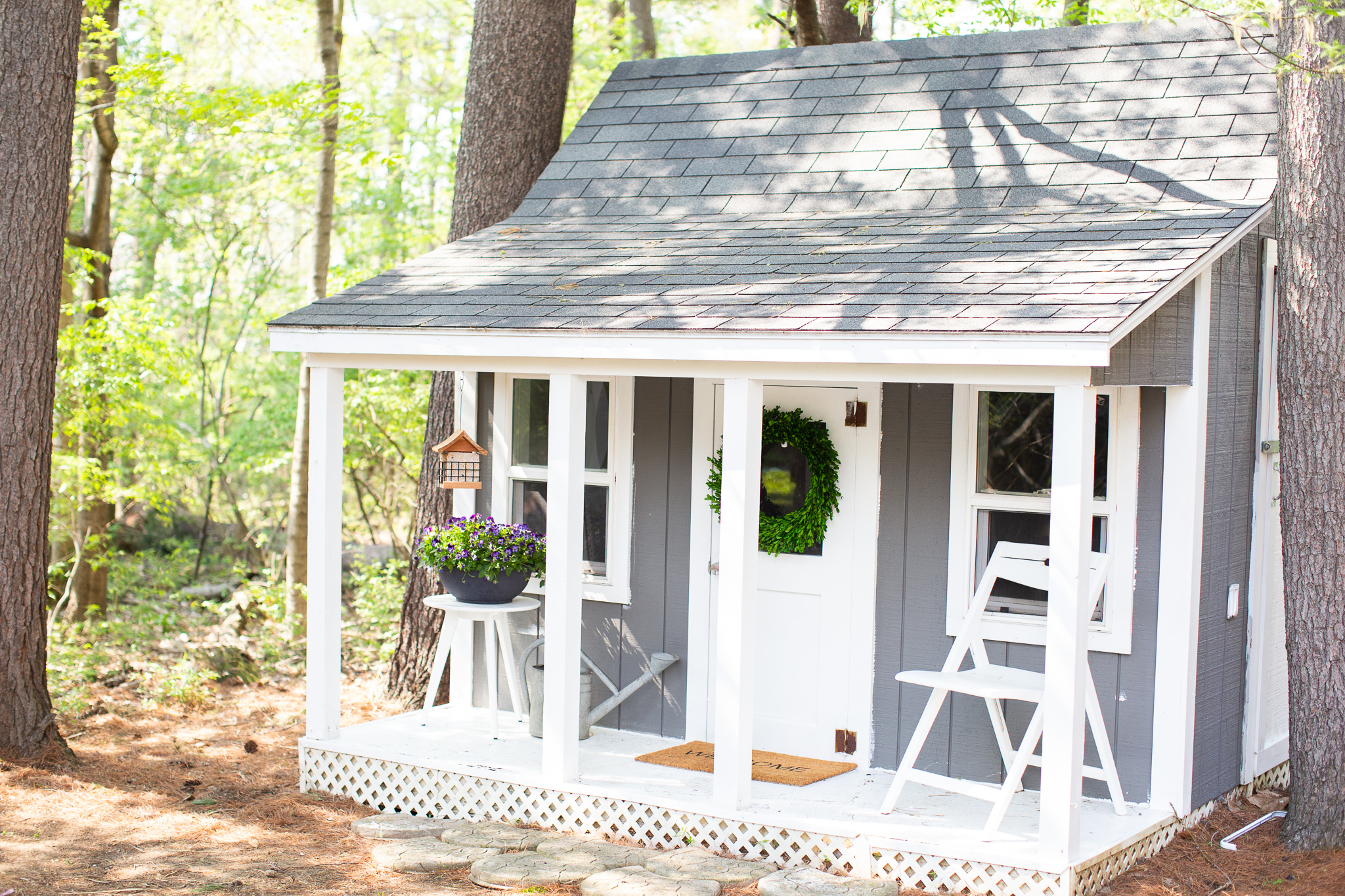 Playhouse Makeover featured by top US lifestyle blog Coffee Beans and Bobby Pins