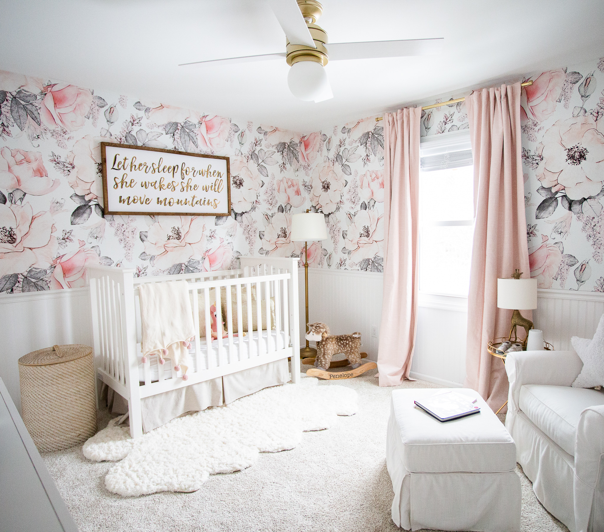 Floral Nursery Ideas featured by top US life and style blog Coffee Beans and Bobby Pins