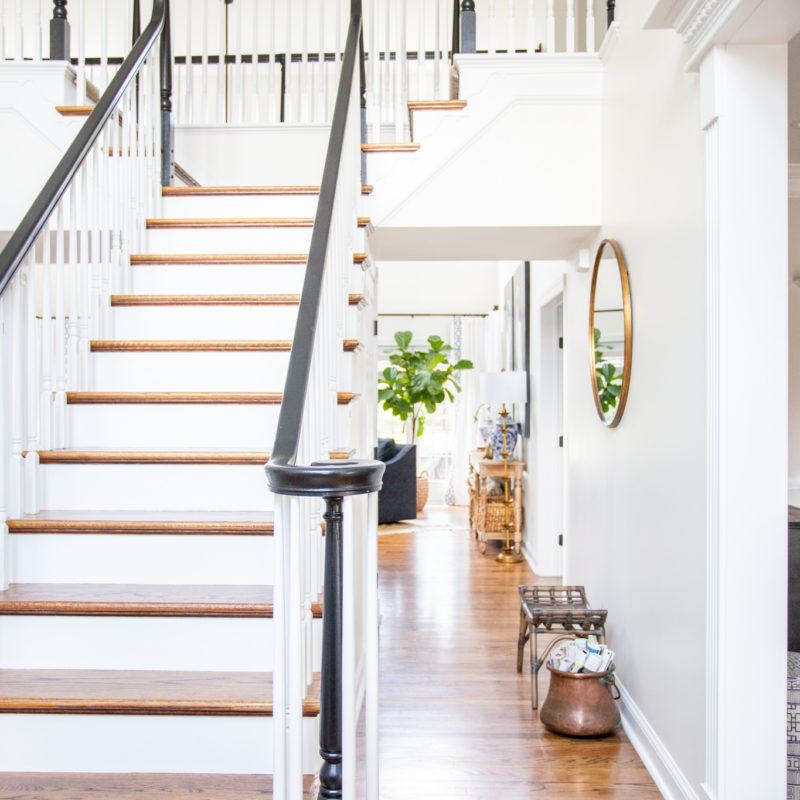 Banister and Riser Stair Makeover (and how-to DIY)