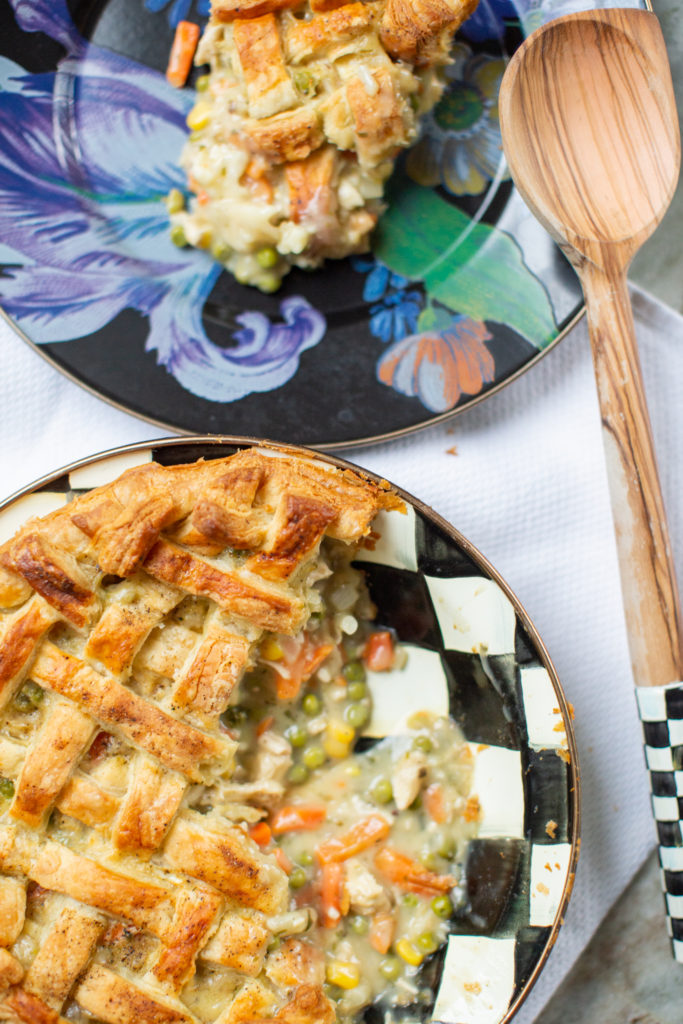 Homemade Chicken Pot Pie by popular Ohio lifestyle blog, Coffee Beans and Bobby Pins: image of homemade chicken pot pie. 