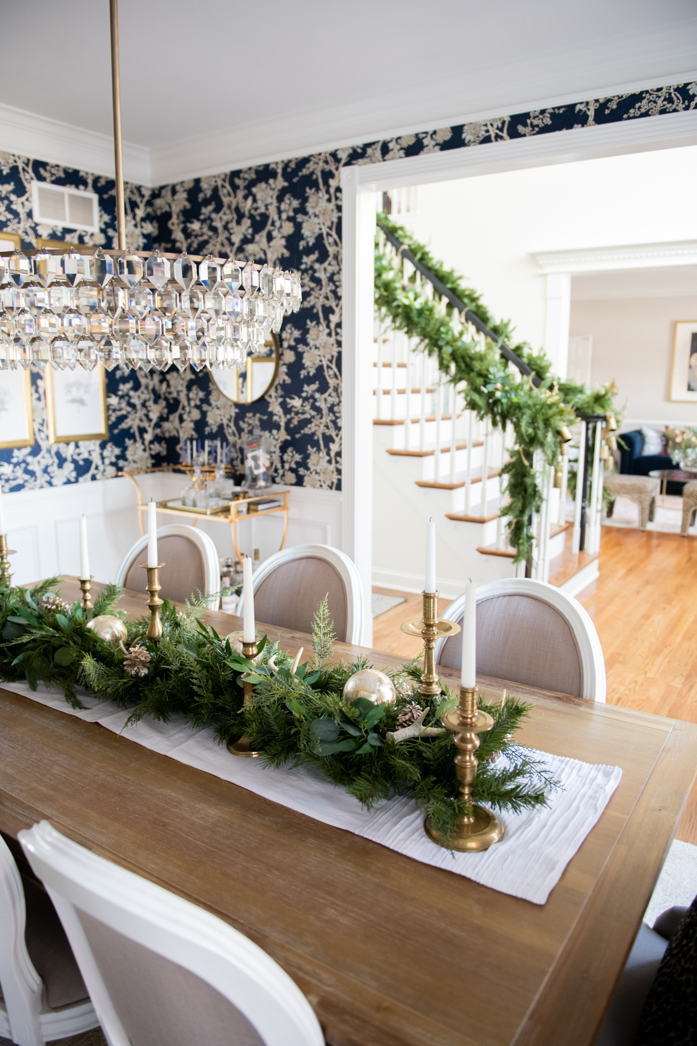 Wayfair Holiday Decor by popular Ohio life and style blog, Coffee Beans and Bobby Pins: image of a Wayfair faux garland. 
