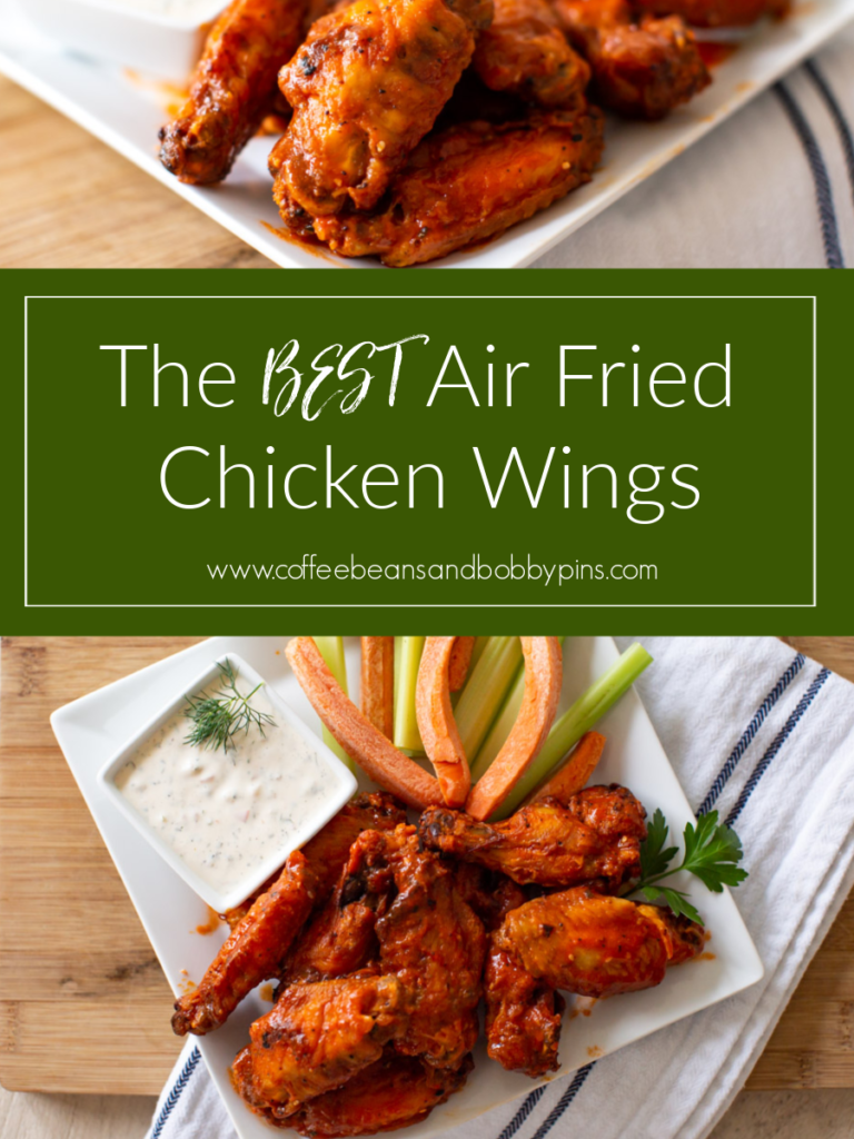 Air Fried Chicken Wings by popular Ohio lifestyle blog, Coffee Beans and Bobby Pins: image of air fried chicken wings. 